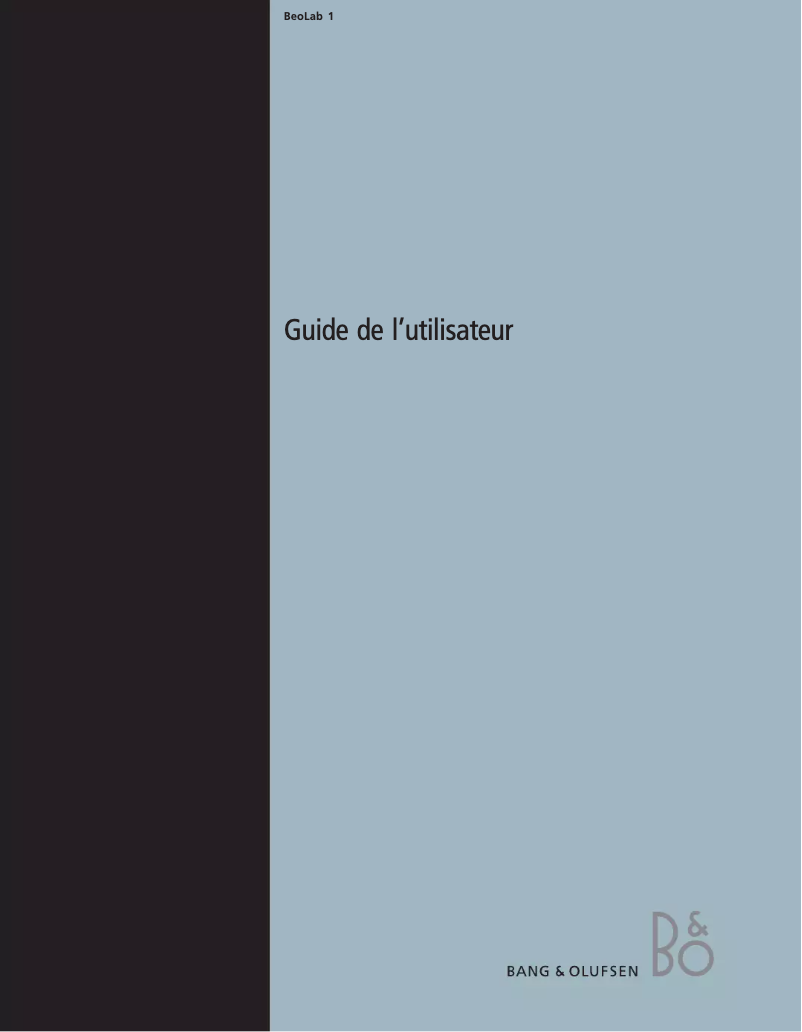 First page image of the manual for BeoLab 11