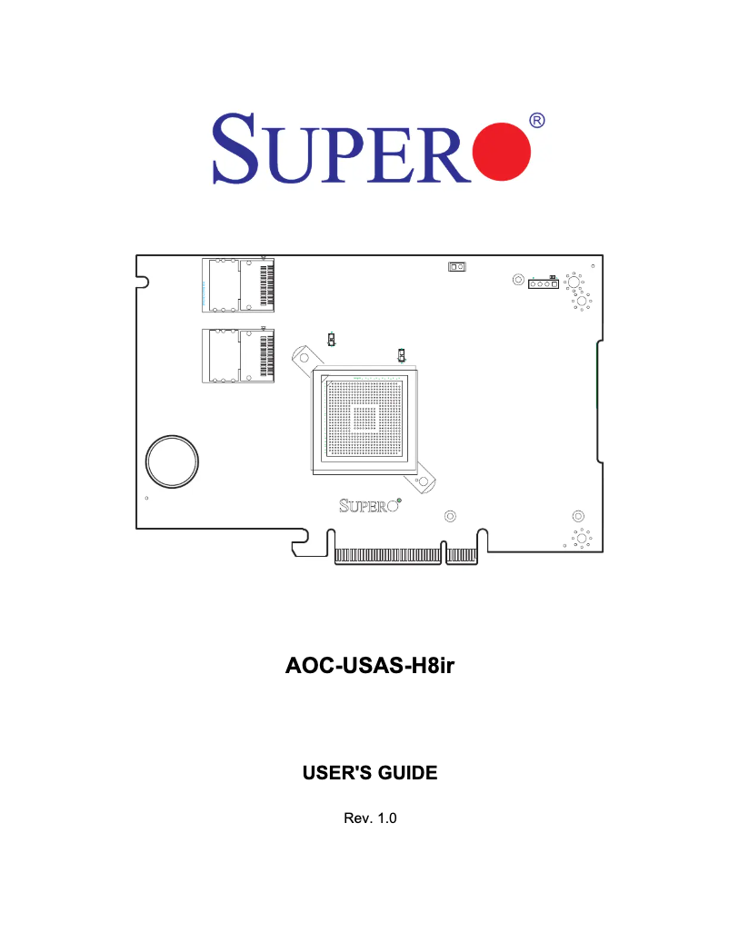 Page n°1 - Manuel utilisateur Supermicro BTR-0012L-0000-LSI