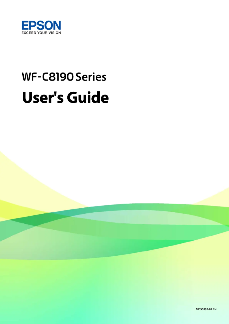 Page 1 de la notice Manuel utilisateur Epson WorkForce Pro WF-C8190D3TWC