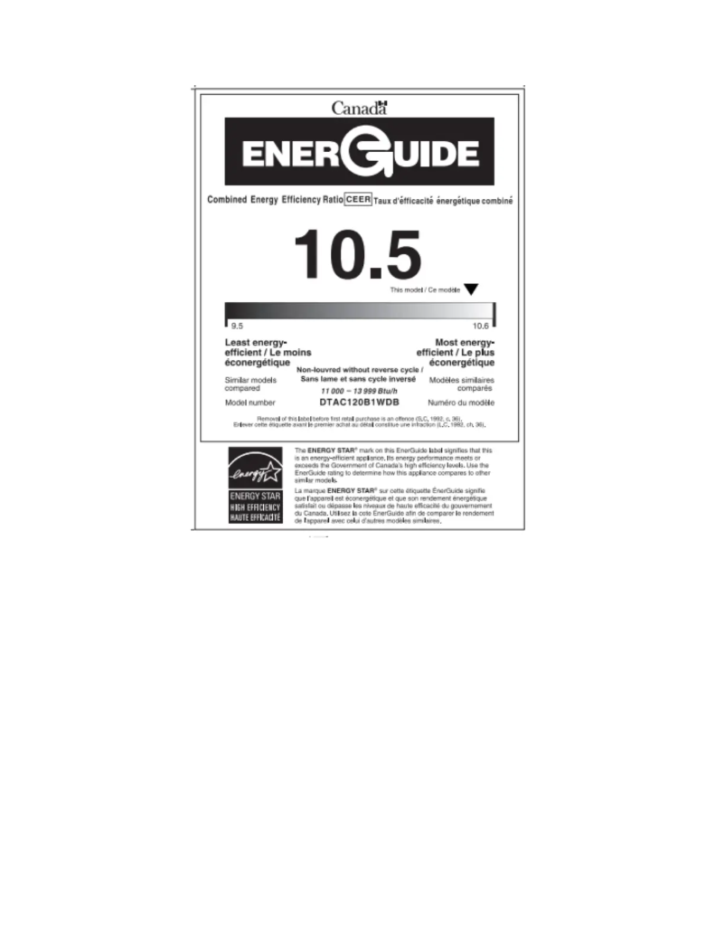 Imagen de la primera página del manual del dispositivo DTAC120B1WDB