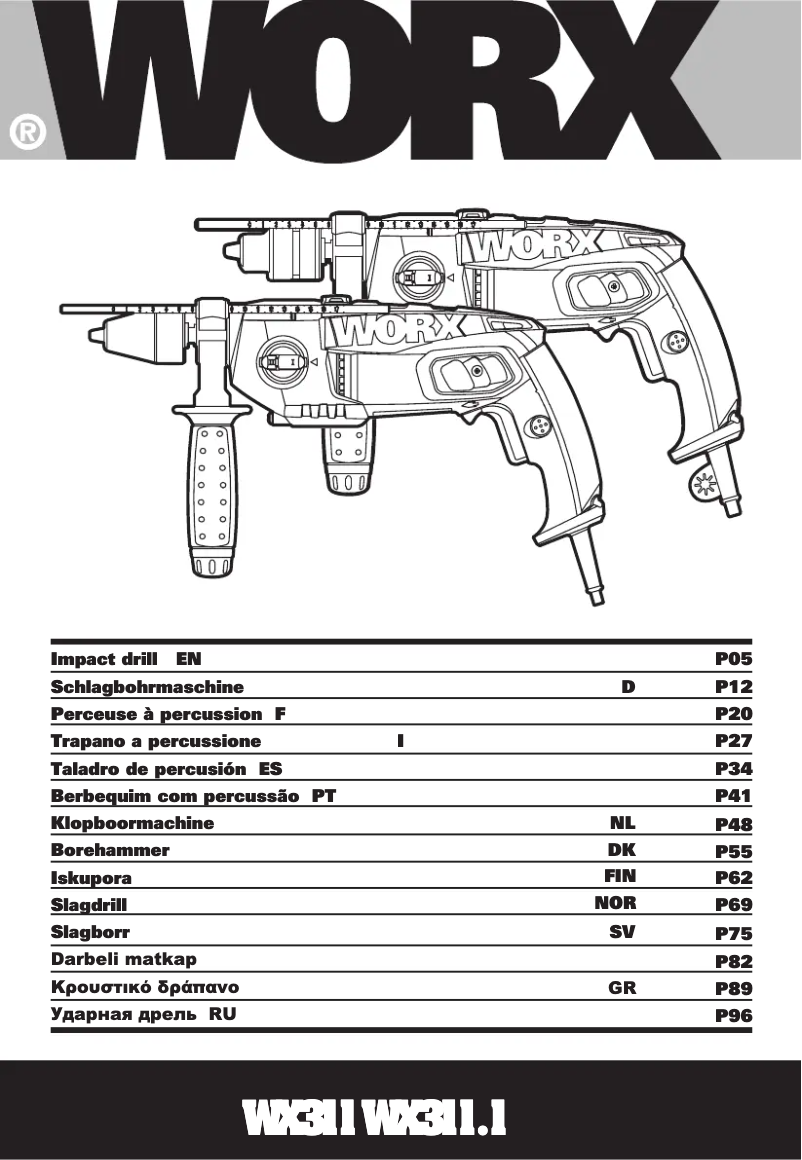 Page n°1 - Manuel utilisateur Worx WX311