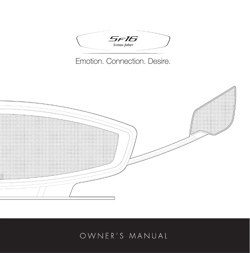 Page n°1 - Manuel utilisateur Sonus Faber SF16