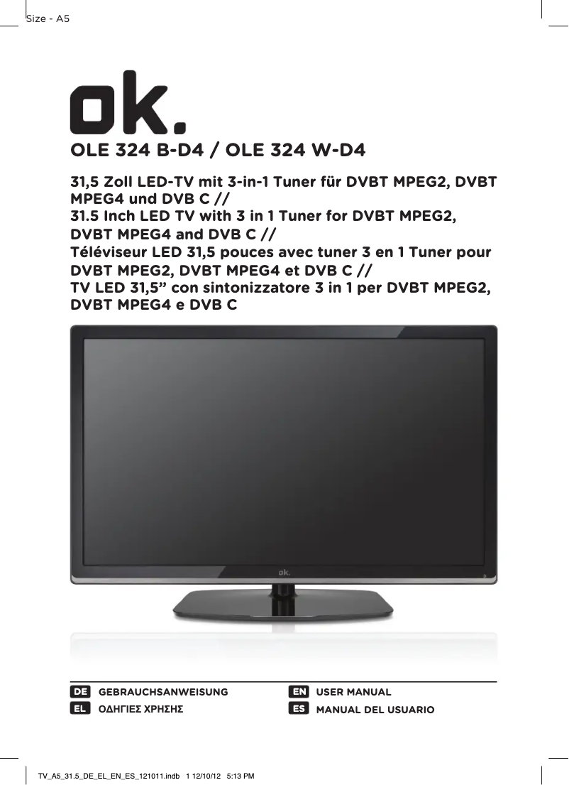 Page 1 de la notice Manuel utilisateur OK OLE 324 B-D4