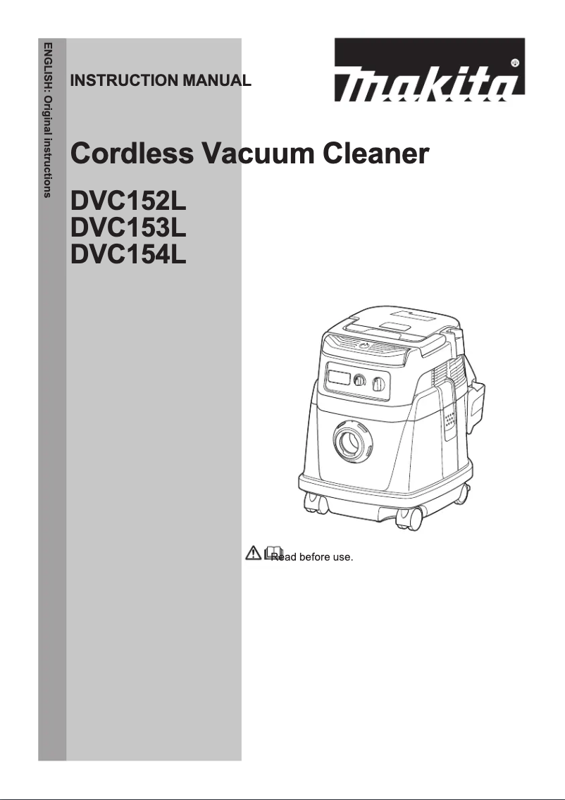 Page 1 de la notice Manuel utilisateur Makita DVC153LZ