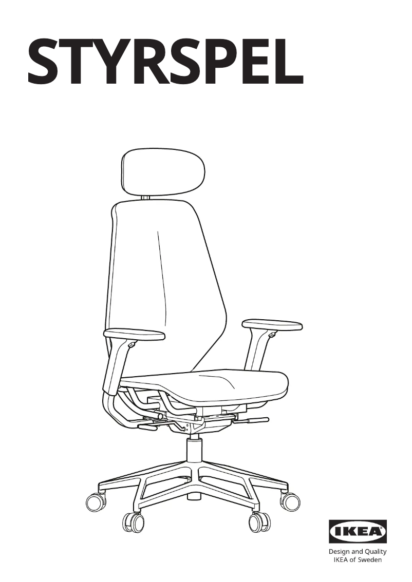 Imagen de la primera página del manual del dispositivo STYRSPEL 105.066.93