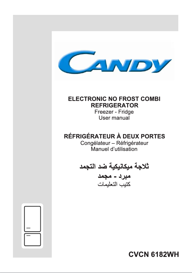 Page 1 de la notice Manuel utilisateur Candy CVCN 6182WH