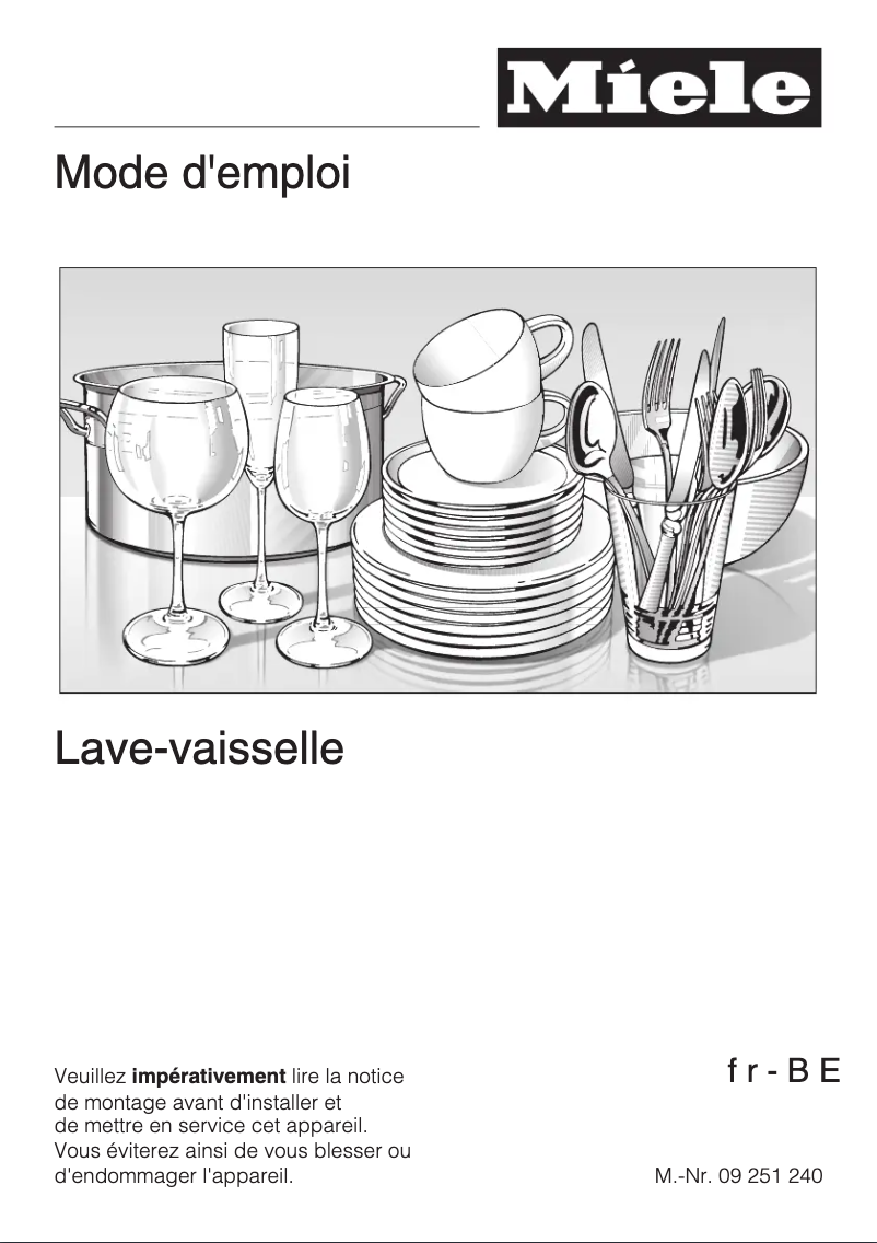 Page 1 de la notice Manuel utilisateur Miele G 4100 i