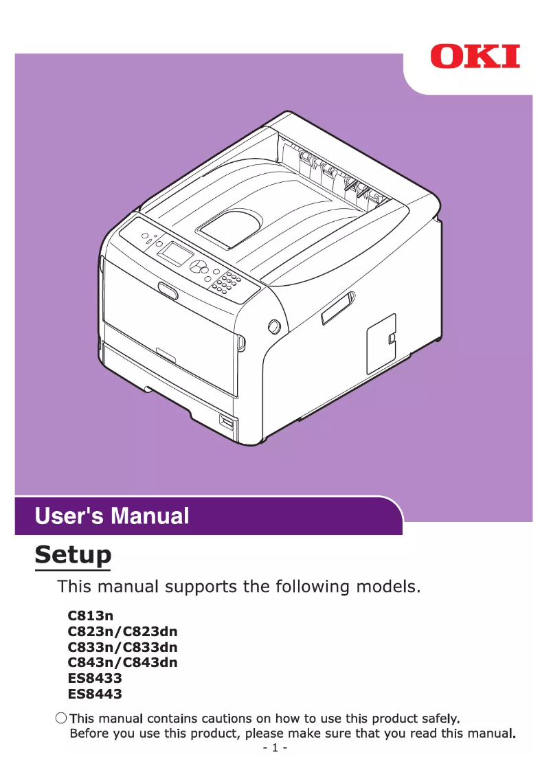 Página 1 del manual Manual de usuario OKI C833dn