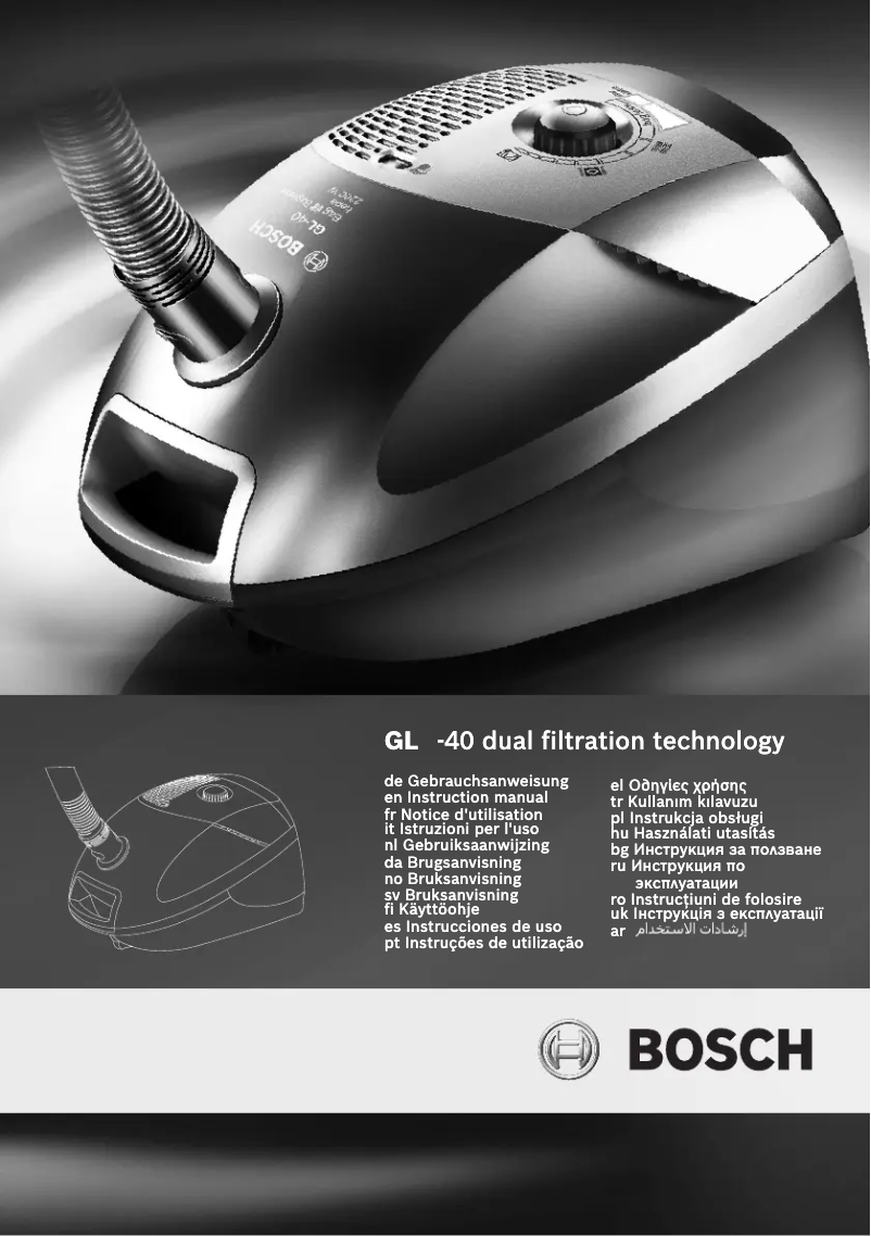 Page n°1 - Manuel utilisateur Bosch BSGL42281