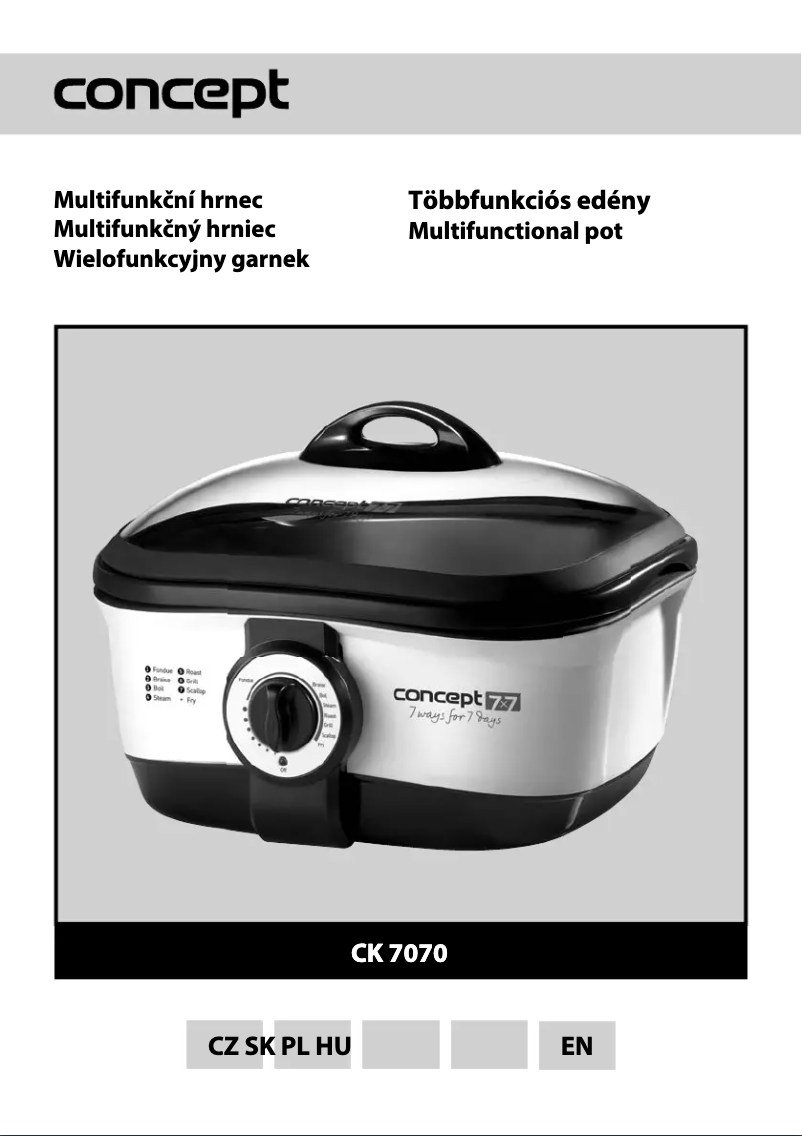 Image de la première page du manuel de l'appareil CK7070