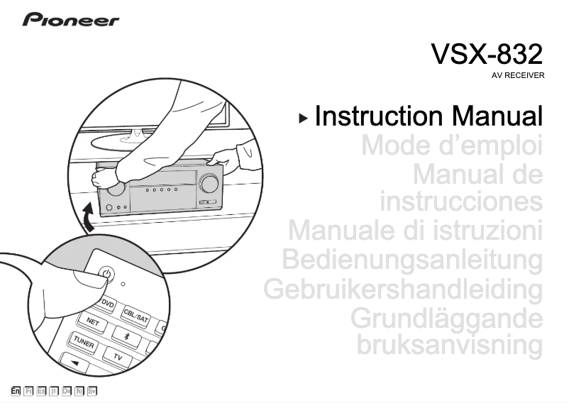Página 1 del manual Manual de usuario Pioneer VSX-832