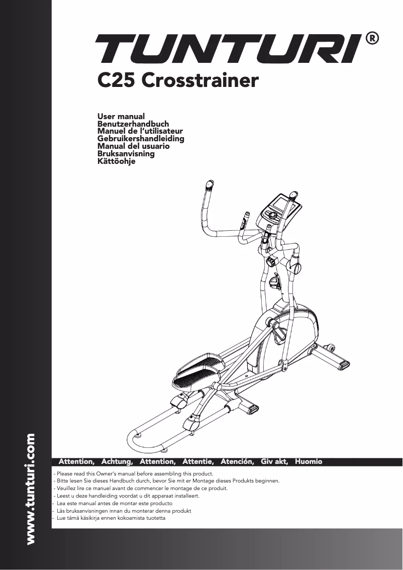 Page 1 de la notice Manuel utilisateur Tunturi Competence C25