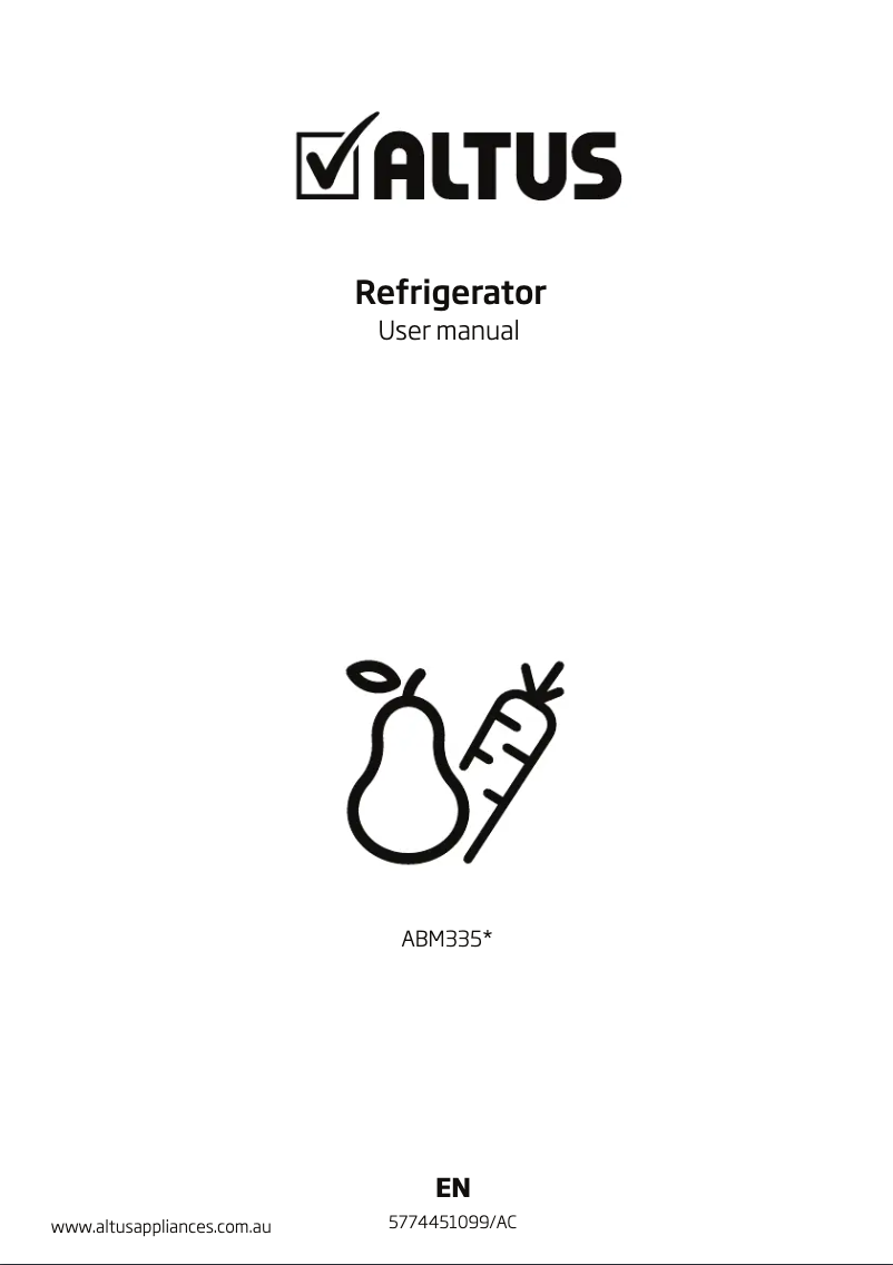 Page n°1 - Manuel utilisateur Altus ABM335W