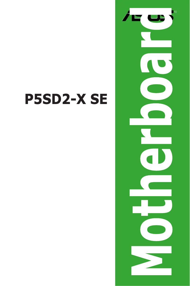 Page 1 de la notice Manuel utilisateur Asus P5SD2-X SE