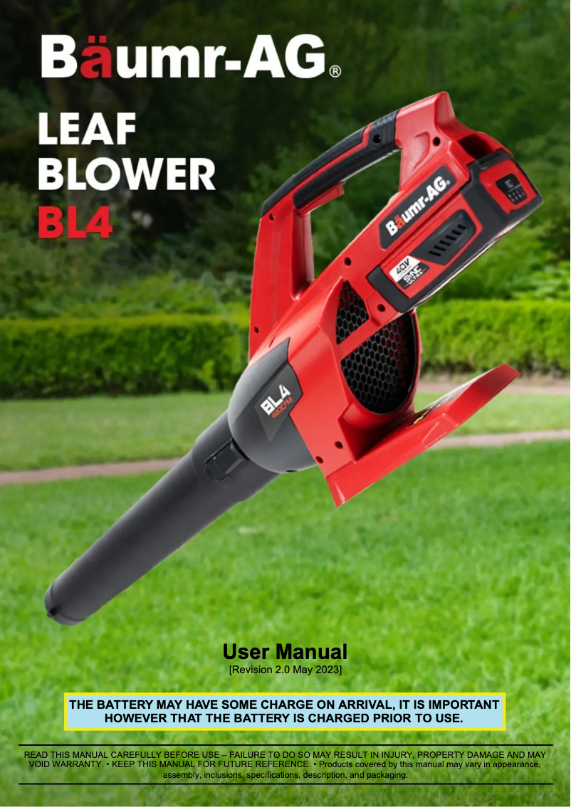 Page 1 de la notice Manuel utilisateur Baumr-AG BL4