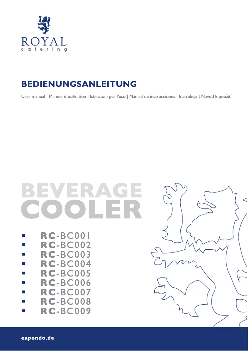 Image de la première page du manuel de l'appareil RC-BC004