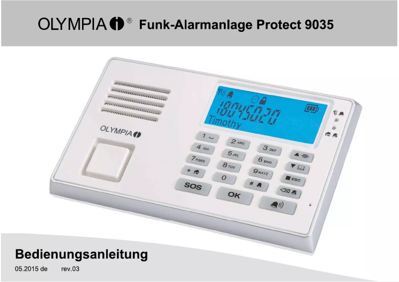 Página 1 del manual Manual de usuario Olympia Protect 9045