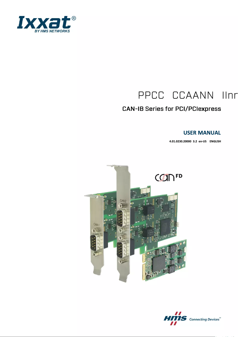 Page n°1 - Manuel utilisateur Ixxat CAN-IB600/PCIe