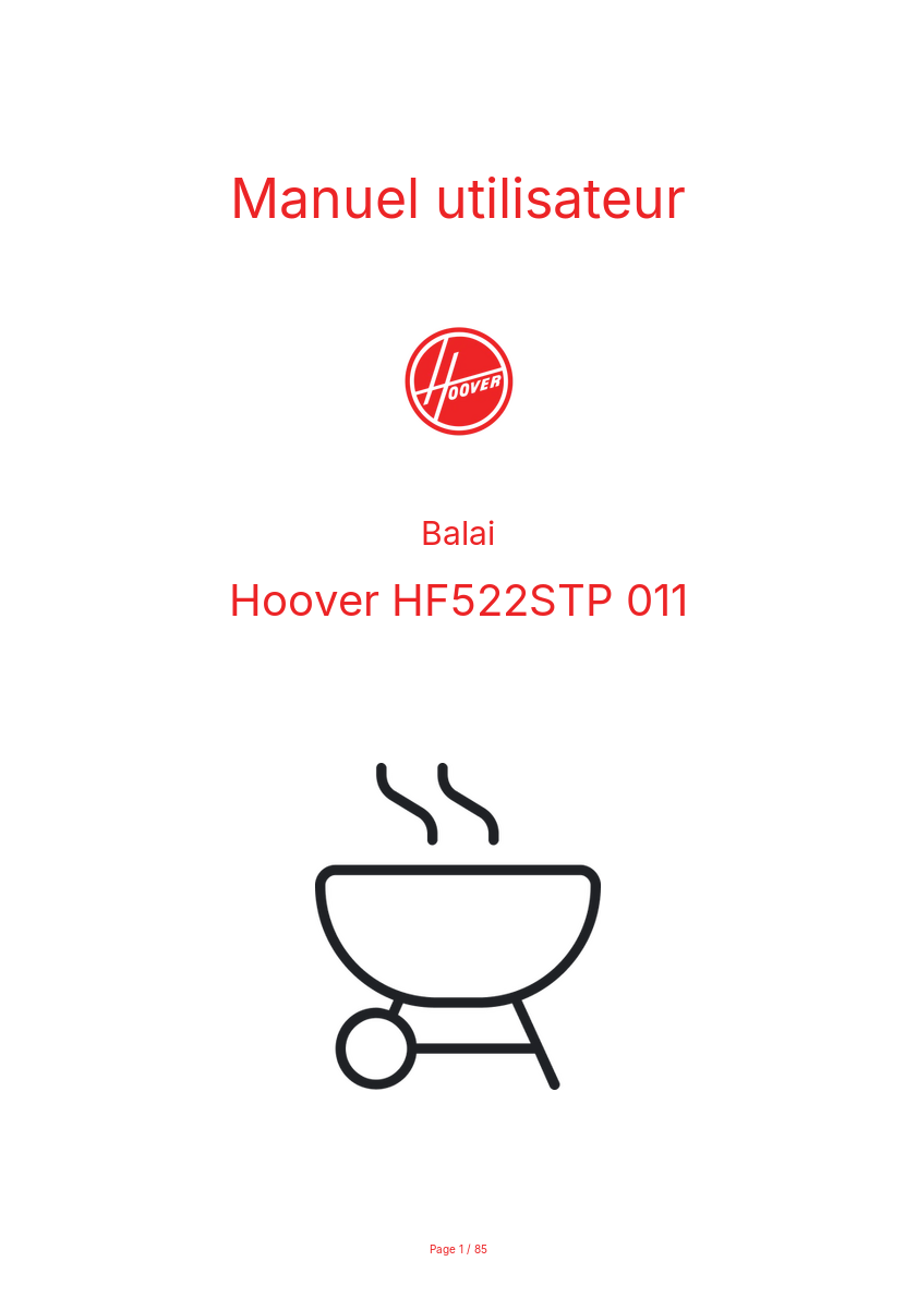 Image de la première page du manuel de l'appareil HF522STP 011