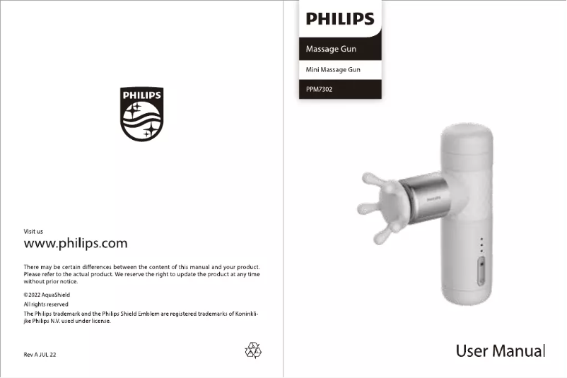 Page n°1 - Manuel utilisateur Philips PPM7302