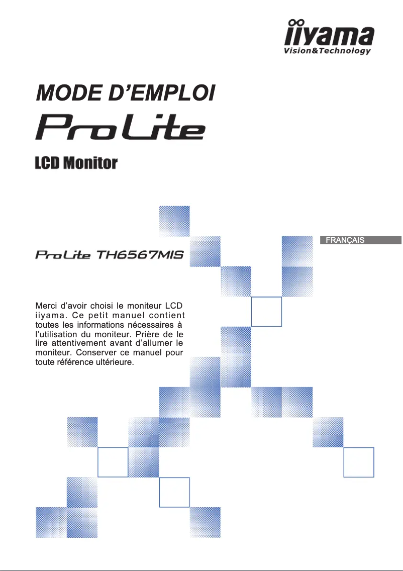 Image de la première page du manuel de l'appareil ProLite TH6567MIS-B1AG