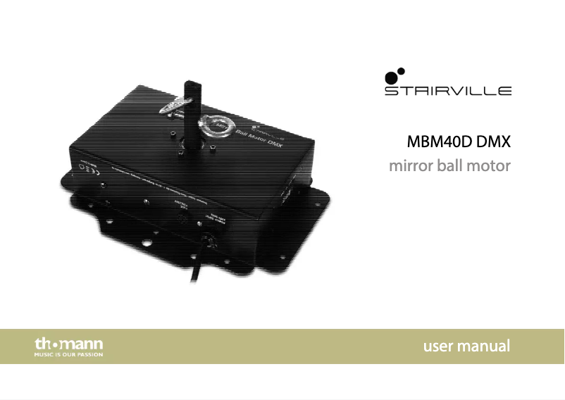 Page 1 de la notice Manuel utilisateur Stairville MBM40D DMX