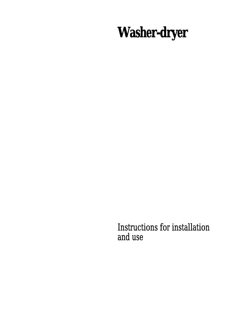 Page 1 de la notice Manuel utilisateur Ariston Thermo AWD1200