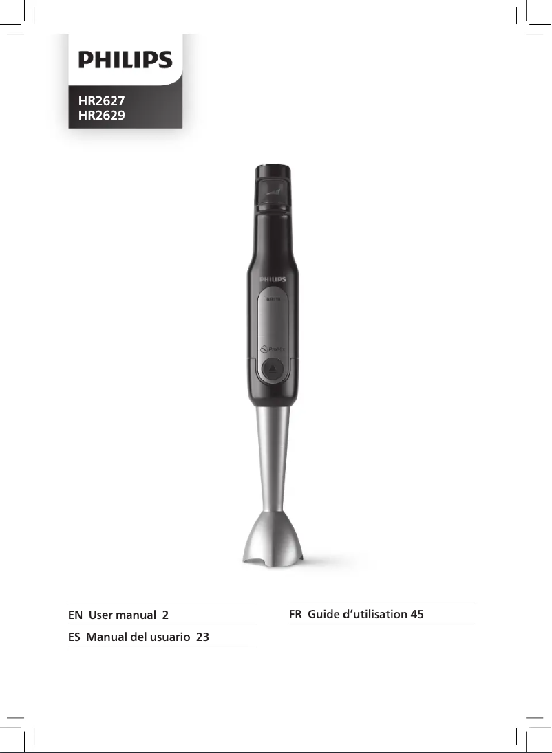 Page n°1 - Manuel utilisateur Philips ProMix HR2627