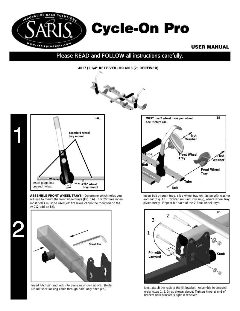 Image de la première page du manuel de l'appareil Cycle-On Pro