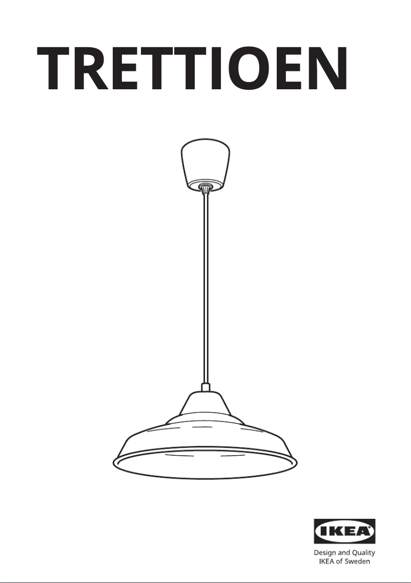 Page 1 de la notice Manuel utilisateur Ikea TRETTIOEN 905.204.35