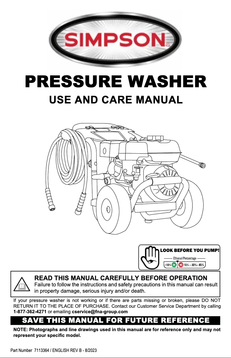 Page 1 de la notice Manuel utilisateur Simpson PowerShot PS-61042-S