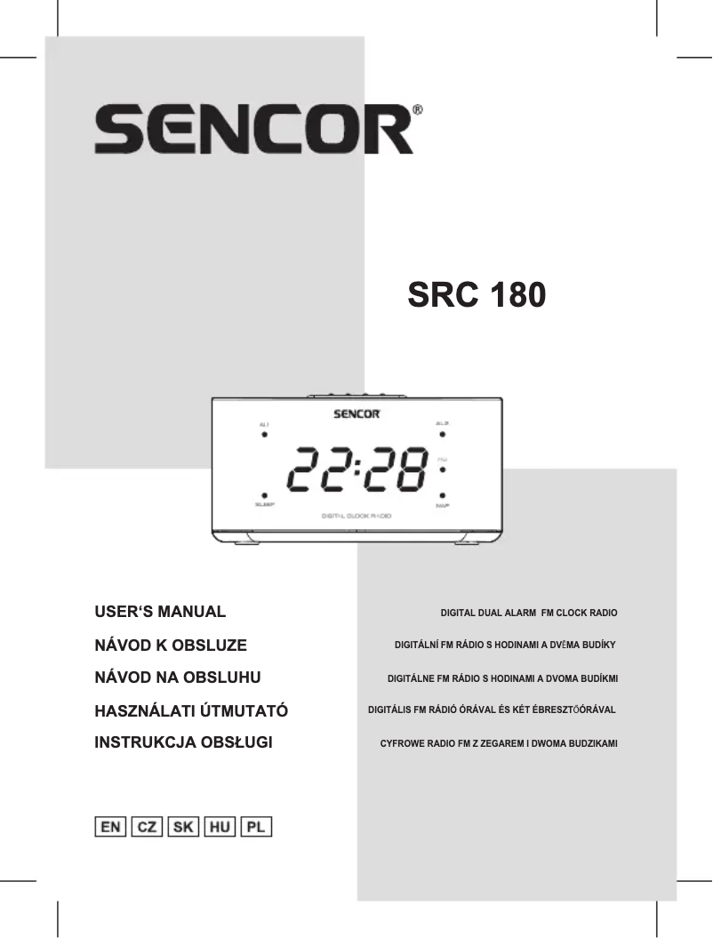 Page 1 de la notice Manuel utilisateur Sencor SRC 180 RD