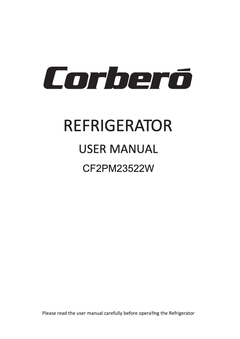 Page n°1 - Manuel utilisateur Corbero CF2PM23522W