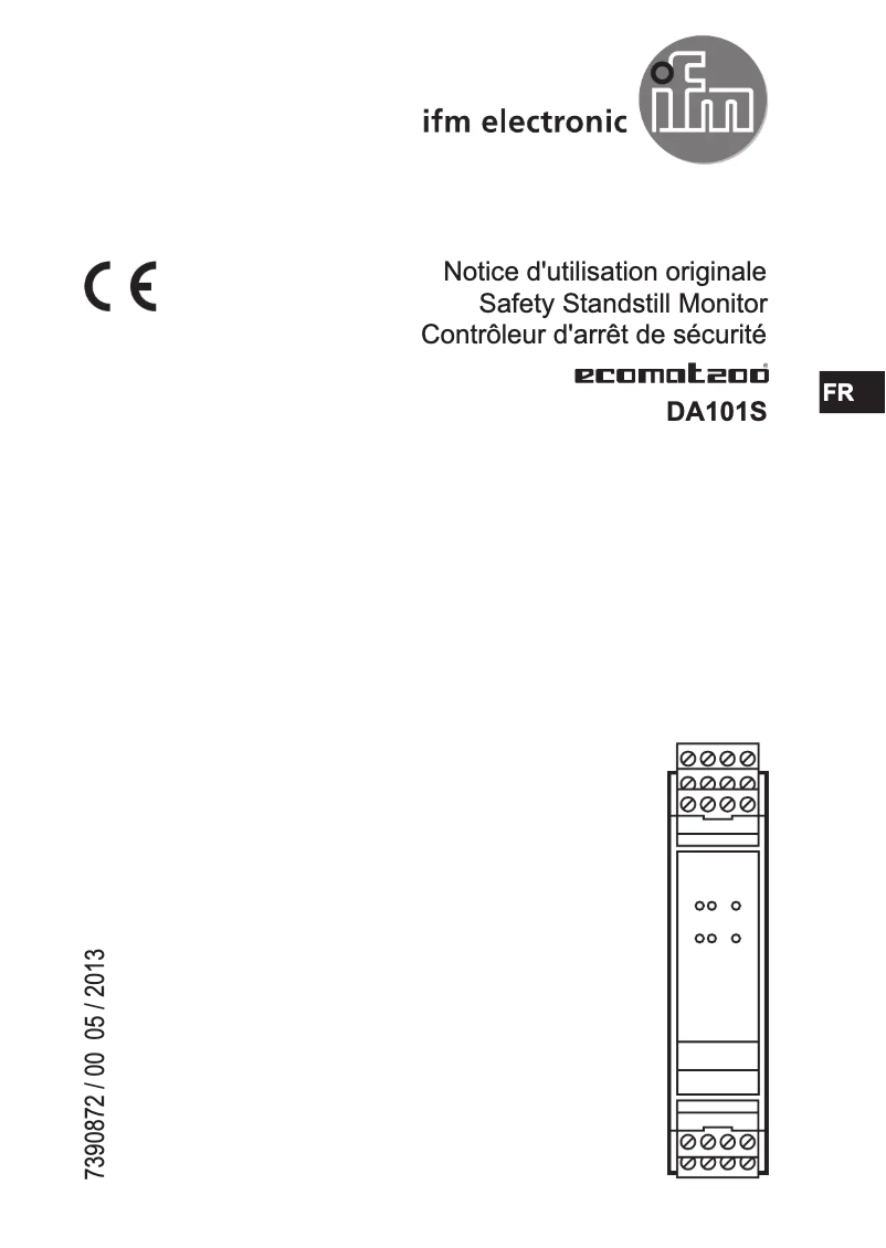 Image de la première page du manuel de l'appareil DA101S