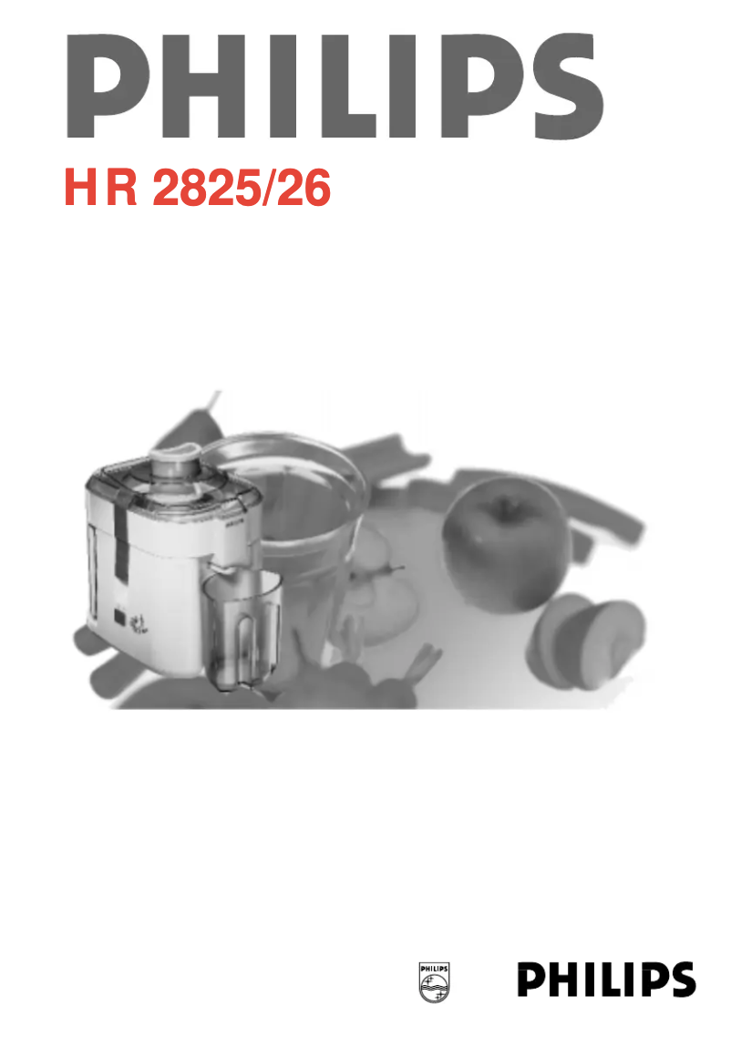 Page n°1 - Manuel utilisateur Philips HR2826