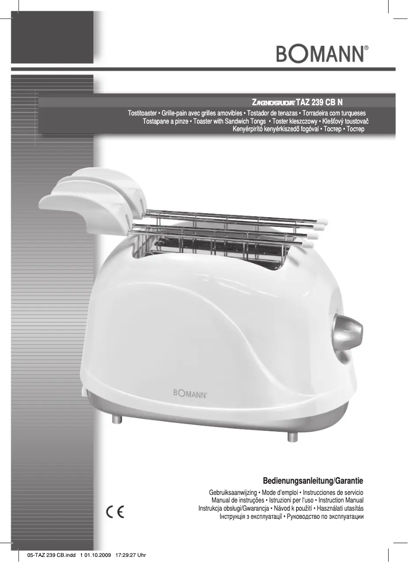 Page 1 de la notice Manuel utilisateur Bomann TAZ 239 CB