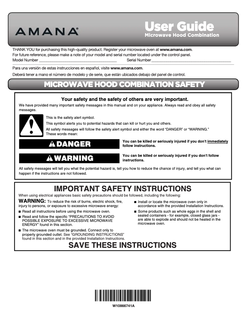 Imagen de la primera página del manual del dispositivo AMV2307PFW