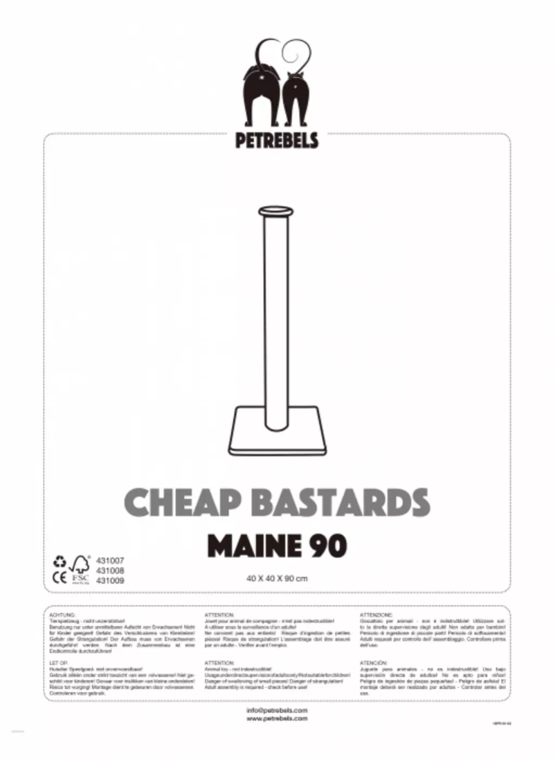 Page 1 de la notice Manuel utilisateur Petrebels Maine 90