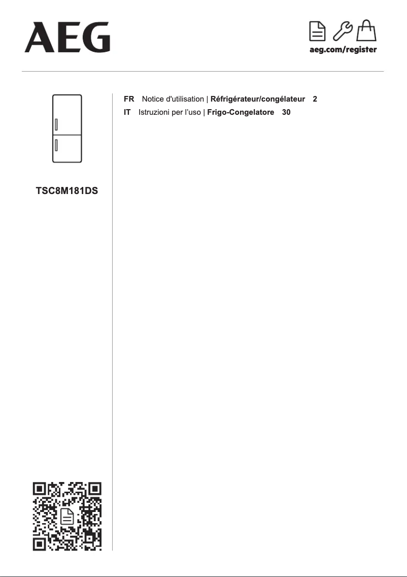 Page n°1 - Manuel utilisateur AEG TSC8M181DS