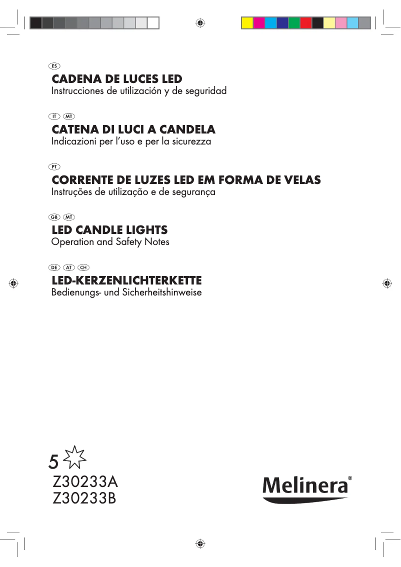 Page 1 de la notice Manuel utilisateur Melinera Z30233