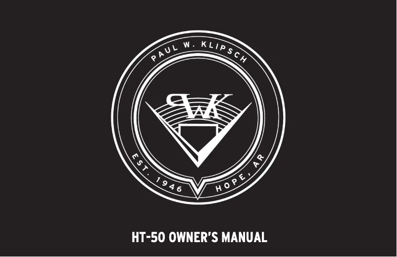 Image de la première page du manuel de l'appareil HT-50