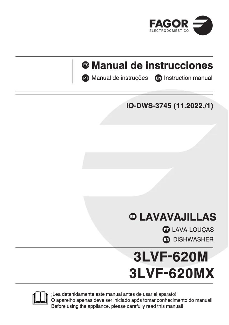Página 1 del manual Manual de usuario Fagor 3LVF-620M
