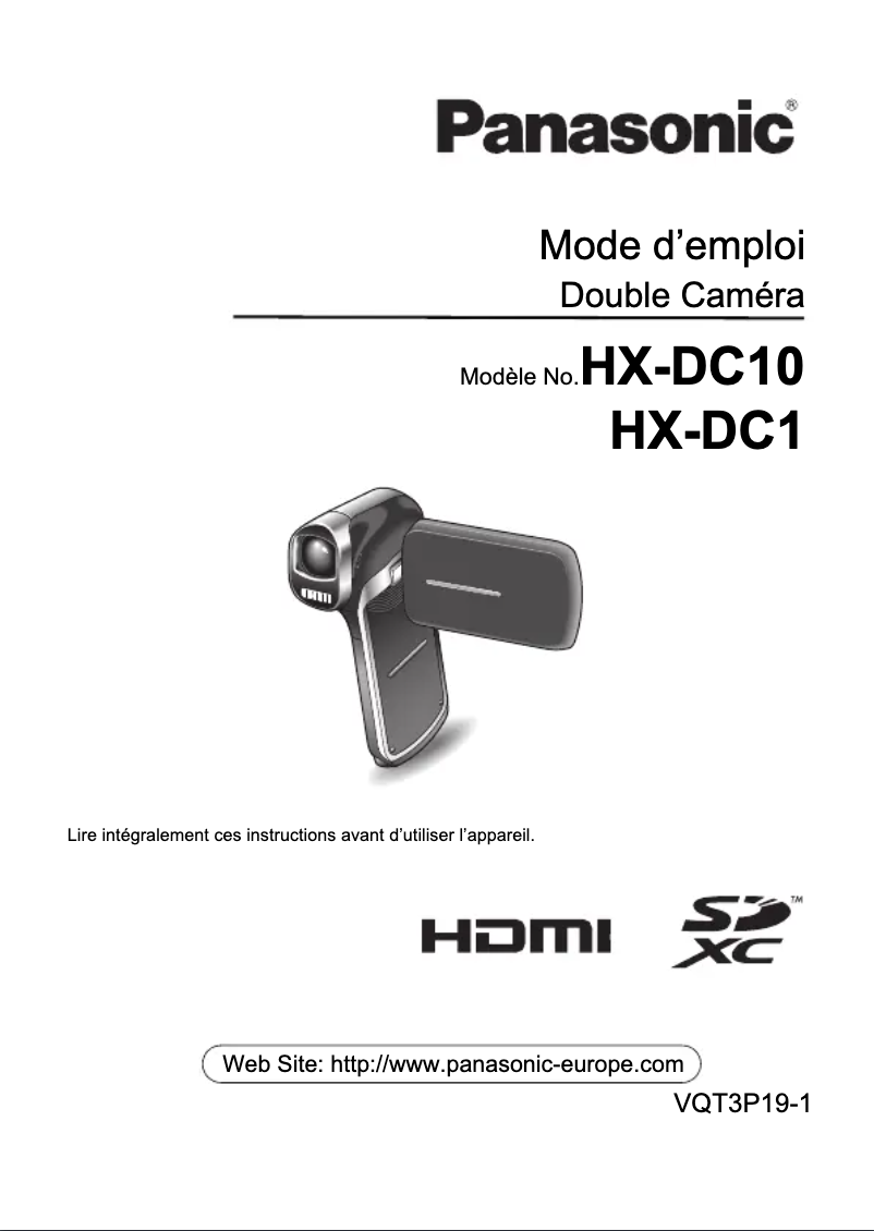 Image de la première page du manuel de l'appareil HX-DC10