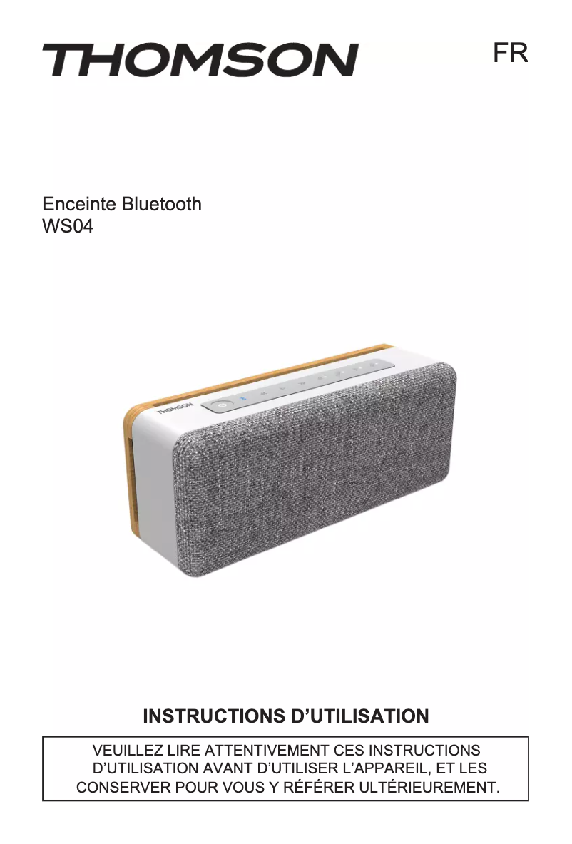 Image de la première page du manuel de l'appareil WS04N