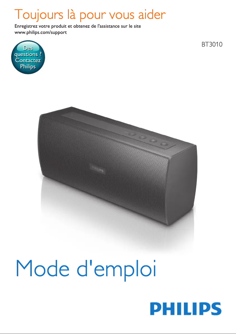 Page n°1 - Mode d'emploi Philips BT3010B