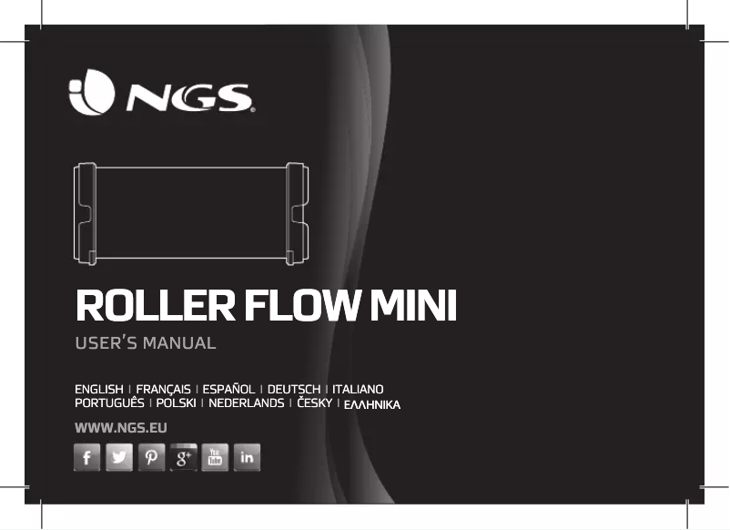 Page 1 de la notice Manuel utilisateur NGS Roller Flow mini