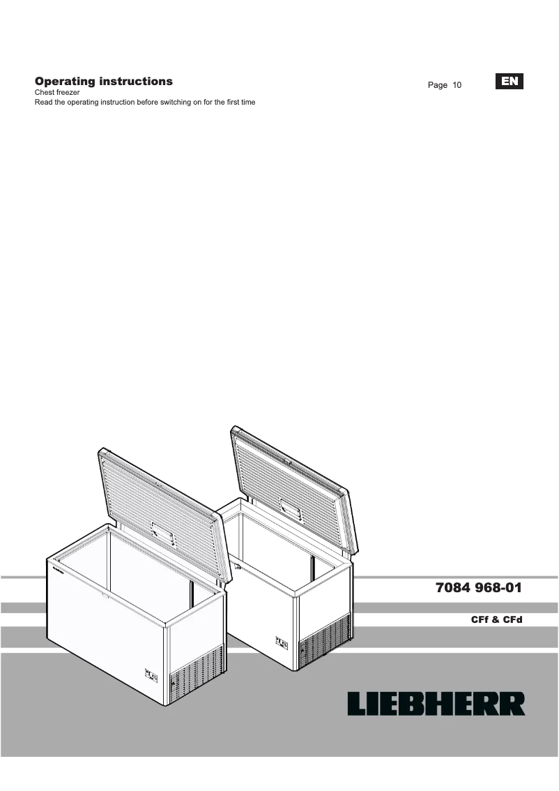 Page n°1 - Manuel utilisateur Liebherr CFf 2080 Pure