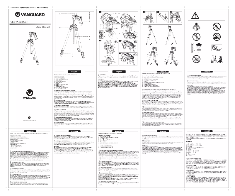 Image de la première page du manuel de l'appareil VESTA 233AGH