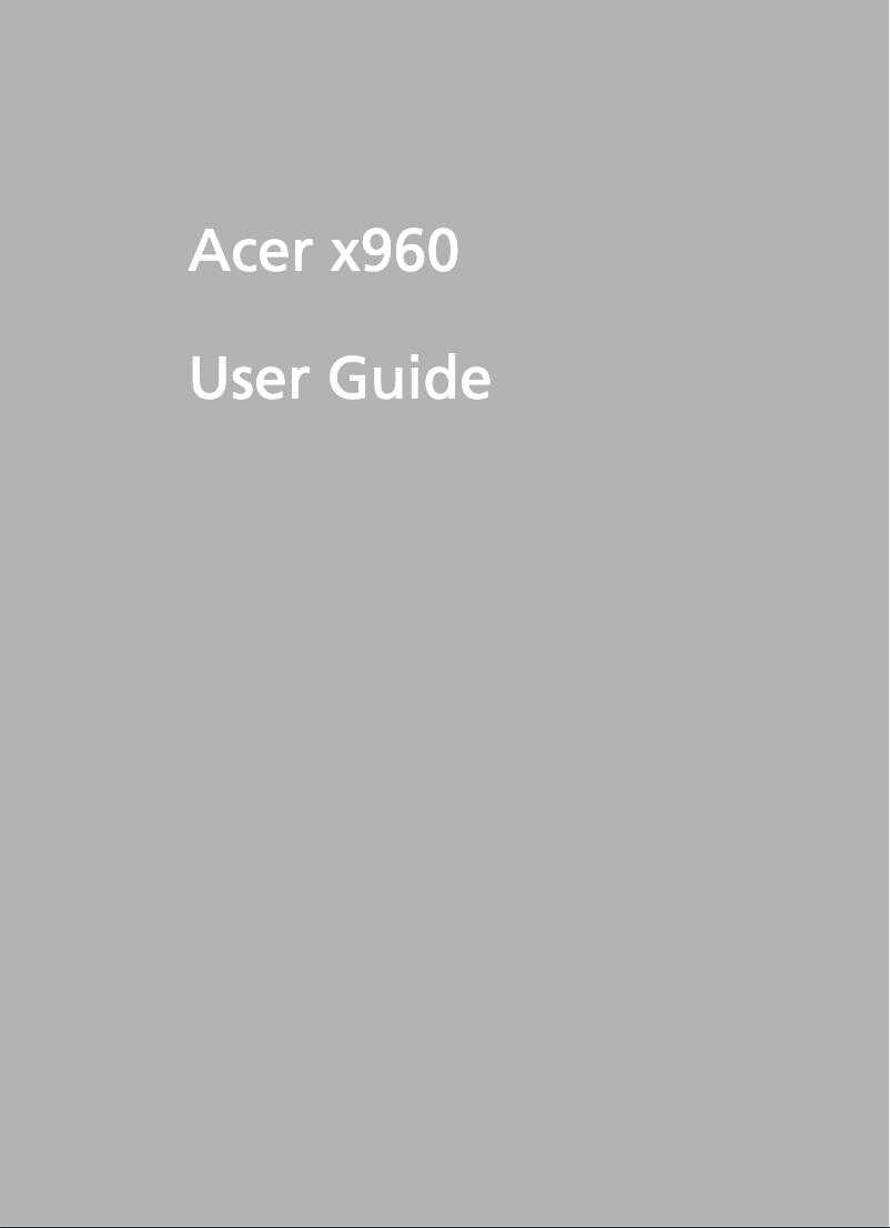 Page 1 de la notice Manuel utilisateur Acer X960