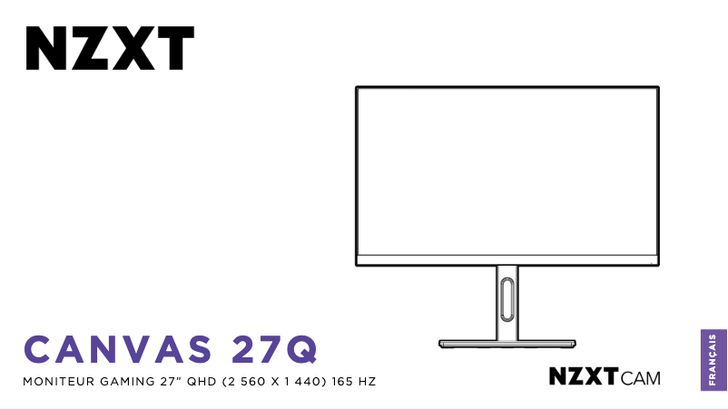 Page 1 de la notice Manuel utilisateur NZXT Canvas 27Q